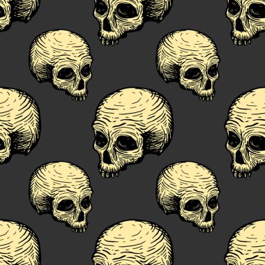 Kafatasları kusursuz. Vektör el çizimi çizimi