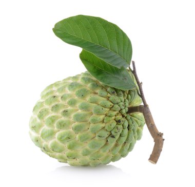 Beyaz arka planda custardapple