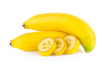 Beyaz arka planda izole edilmiş muzlar