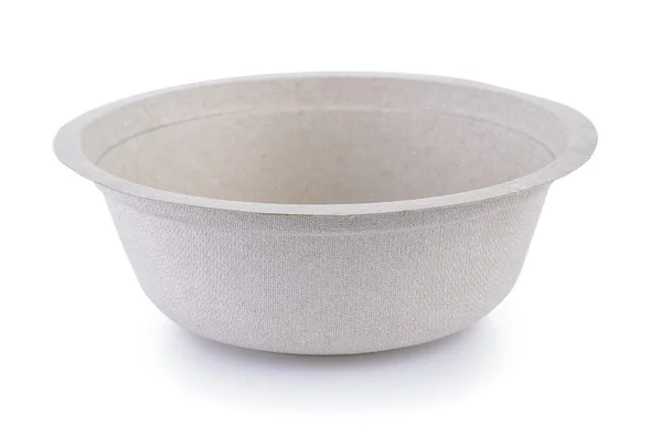 Paper bowl on white background — Stock Photo, Image