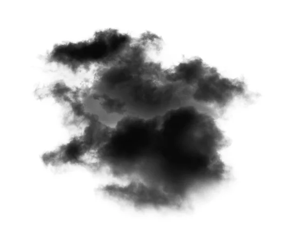 Μαύρο σύννεφο σε λευκό φόντο — Φωτογραφία Αρχείου