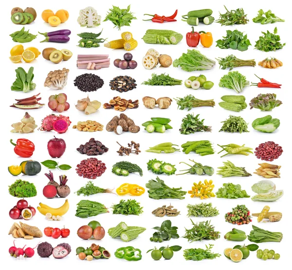 Conjunto de frutas e vegatable — Fotografia de Stock