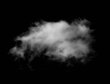 Siyah arkaplan üzerindeki bulutlar
