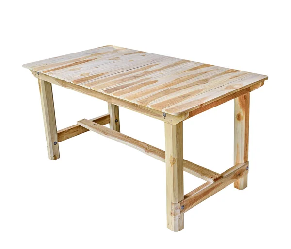 La table en bois vide sur fond blanc — Photo