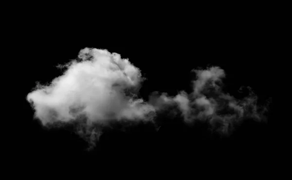 검은 배경에 있는 흰 구름 — 스톡 사진