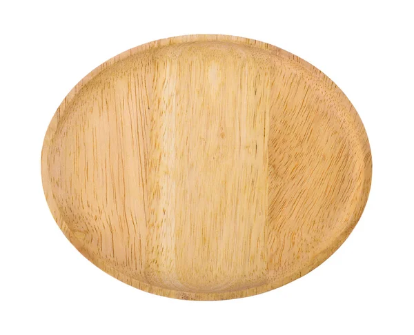 Wood plate on white background — Stock Photo, Image