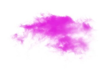 Bulutlar veya beyaz arka plan üzerinde pembe duman
