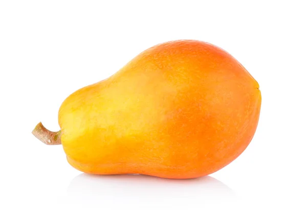 Papaia matura su sfondo bianco — Foto Stock
