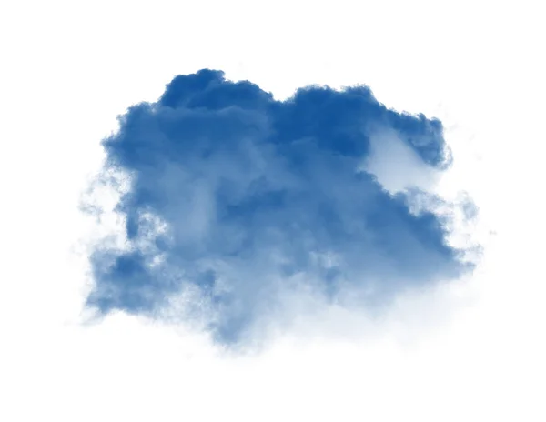 Хмари або синій дим на білому тлі — стокове фото