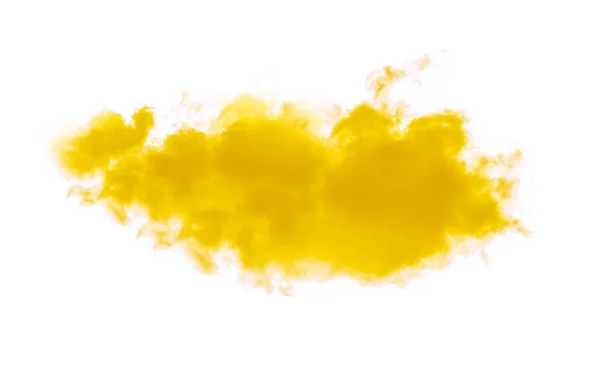 Żółte chmury na białym tle — Zdjęcie stockowe