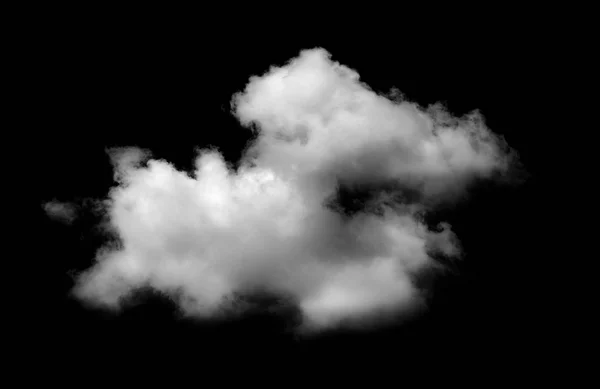Witte wolken op zwarte achtergrond — Stockfoto