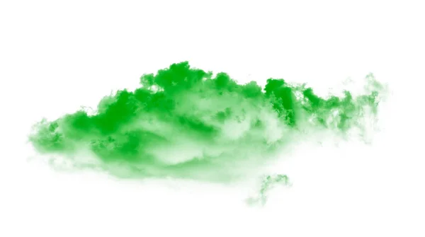Zielone chmury na białym tle — Zdjęcie stockowe