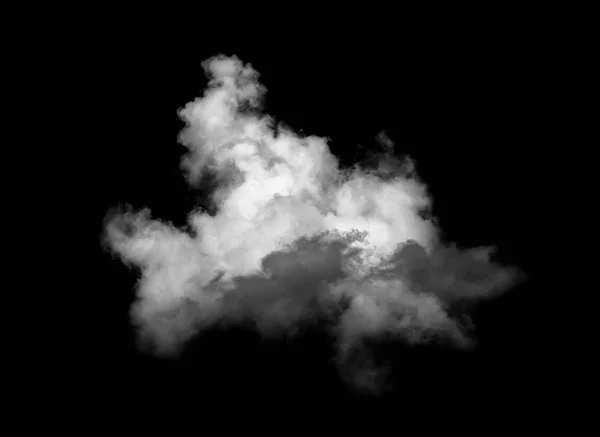 Nubes blancas sobre fondo negro — Foto de Stock