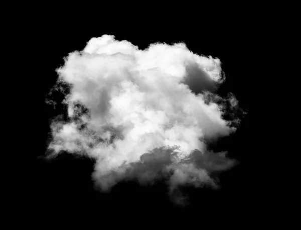 Nuages blancs sur fond noir — Photo