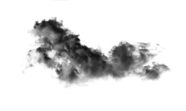 beyaz arkaplanda siyah bulutlar