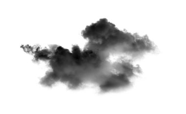 beyaz arkaplanda siyah bulutlar