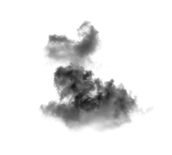 Чорні хмари на білому тлі — стокове фото