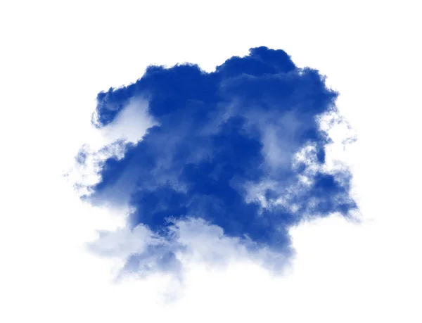 Blauwe wolk op witte achtergrond — Stockfoto