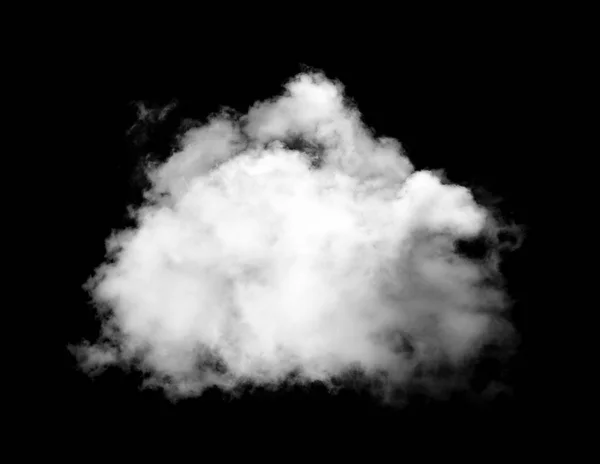 Nubes blancas sobre fondo negro — Foto de Stock