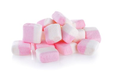 beyaz zemin üzerinde Marshmallows