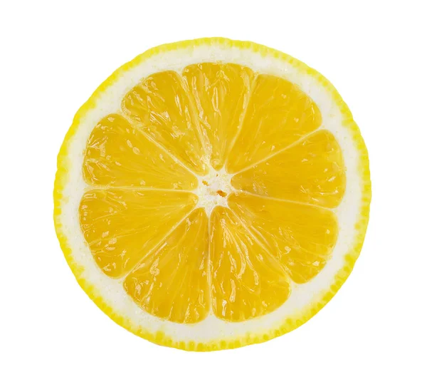 Ломтик лимона, сохраненный с обрезкой пути — стоковое фото
