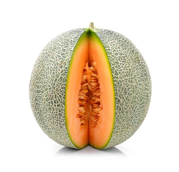 Melone isoliert auf weißem Hintergrund — Stockfoto