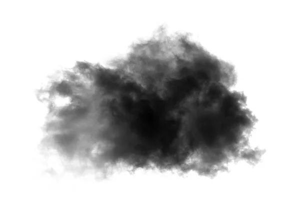 Svarta moln på vit bakgrund — Stockfoto