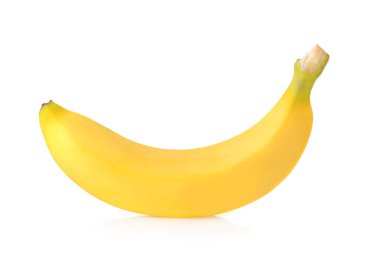 Beyaz arkaplanda izole edilmiş muz