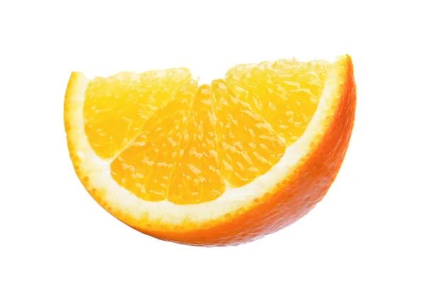 Potongan oranye diisolasi pada latar belakang putih — Stok Foto