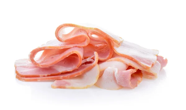 Bacon geïsoleerd op witte achtergrond — Stockfoto