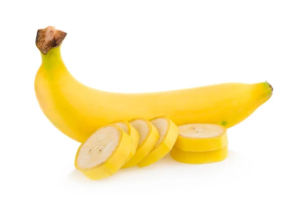 Banane isoliert auf weißem Hintergrund — Stockfoto