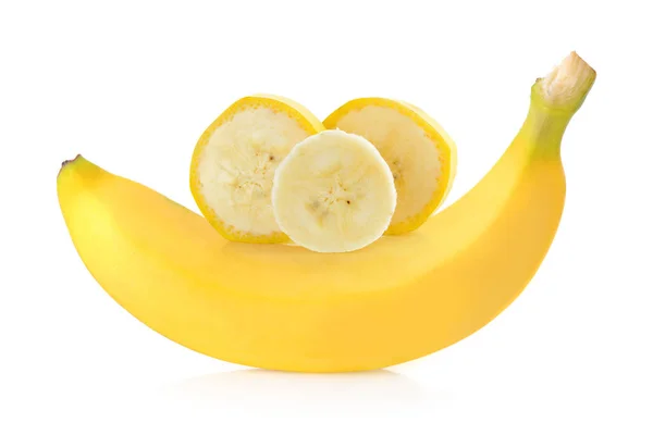 Banan isolerad på vit bakgrund — Stockfoto