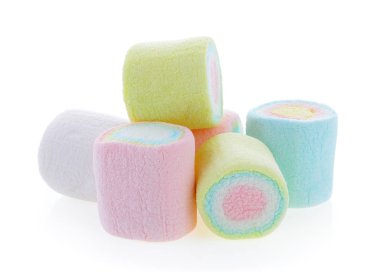 Beyaz arkaplanda izole edilmiş şekerlemeler