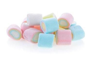 Beyaz arkaplanda izole edilmiş şekerlemeler