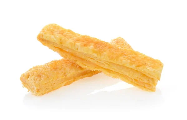 Taart of brood Sticks op witte achtergrond — Stockfoto