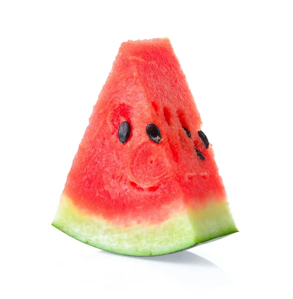 Scheiben Wassermelone isoliert auf weißem Hintergrund — Stockfoto