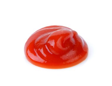 Beyaz arkaplanda domates sosu