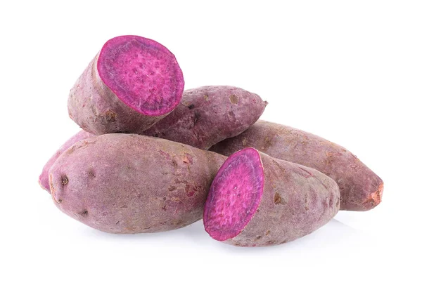 Słodkie ziemniaki na białym tle — Zdjęcie stockowe