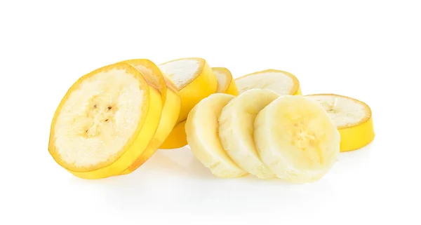 Banana slice isolated on white background — Stock Photo, Image