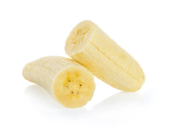 Banánový plátek izolované na bílém pozadí — Stock fotografie