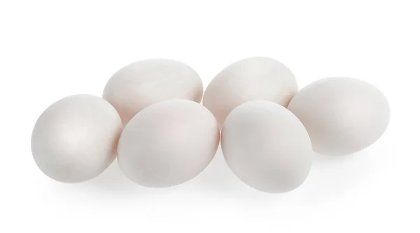 White eggs on white background — Stock Photo, Image