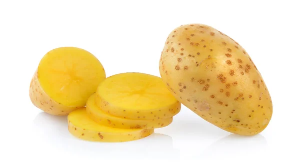 Beyaz Arka Planda Patatesler — Stok fotoğraf