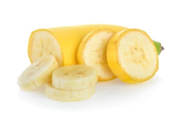 Banana Slice Isolated White Background — Stock Photo, Image