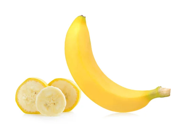 Banana isolata su sfondo bianco — Foto Stock