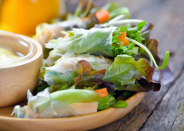 Rouleau Salade Aliments Sains — Photo