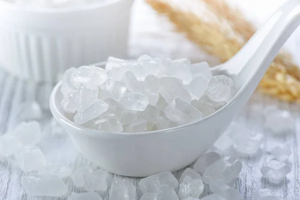 Açúcar de rocha branco — Fotografia de Stock