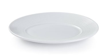 Beyaz arkaplanda beyaz plaka