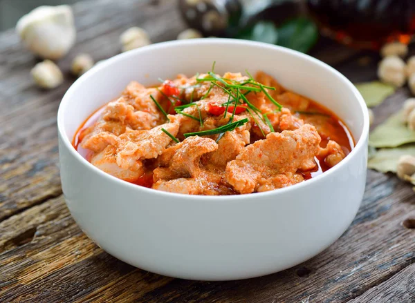 Panang curry con carne de cerdo .thai alimentos —  Fotos de Stock