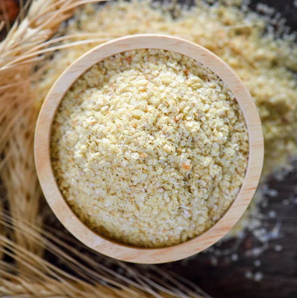 Wheat germ, the highly nutritious heart of the wheat kernel on w