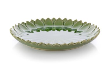 seramik plaka beyaz arkaplanda izole edildi